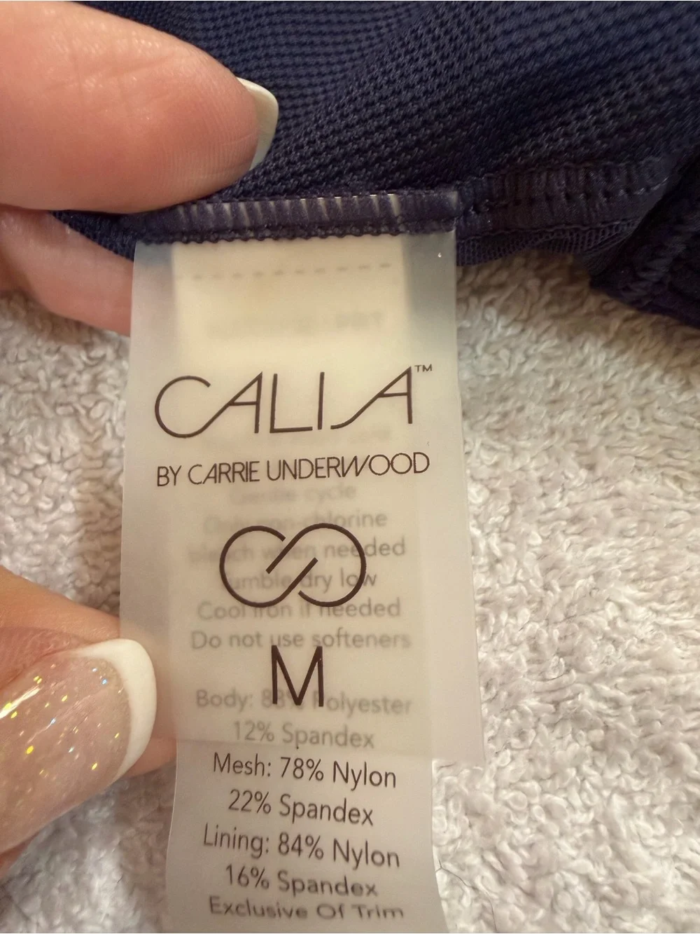 CALIA Carrie Underwood Energize Power Mesh Inset Strappy Sports Bra WAX37301PRT
